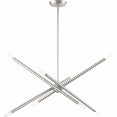 Livex 46778-91 Soho Modern Brushed Nickel Mini Chandelier Light