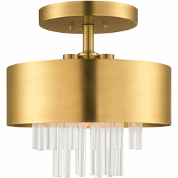 Livex 48872-08 Orenburg Natural Brass Ceiling Lighting Fixture