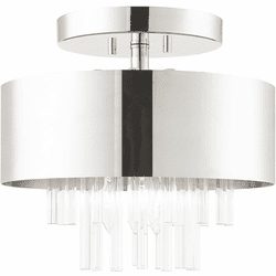 Livex 48872-35 Orenburg Polished Nickel Ceiling Light Fixture