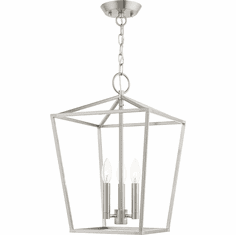 Livex 49433-91 Devone Brushed Nickel Entryway Light Fixture
