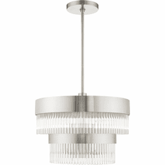 Livex 49824-91 Norwich Brushed Nickel Mini Hanging Chandelier