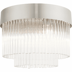 Livex 49827-91 Norwich Brushed Nickel Flush Mount Light Fixture