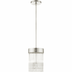 Livex 49828-91 Norwich Brushed Nickel Mini Pendant Hanging Light