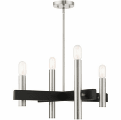 Livex 49994-91 Helsinki Contemporary Brushed Nickel 24" Ceiling Chandelier