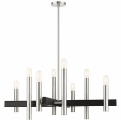 Livex 49998-91 Helsinki Contemporary Brushed Nickel 38" Chandelier Light