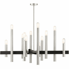 Livex 49999-91 Helsinki Modern Brushed Nickel 44" Lighting Chandelier