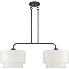 Livex 50302-07 Manorwood Contemporary Bronze Kitchen Island Lighting