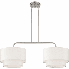 Livex 50302-91 Manorwood Modern Brushed Nickel Kitchen Island Lighting