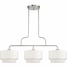 Livex 50303-91 Manorwood Contemporary Brushed Nickel Kitchen Island Light