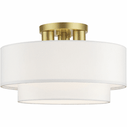 Livex 50305-33 Manorwood Modern Soft Gold Flush Mount Ceiling Light Fixture