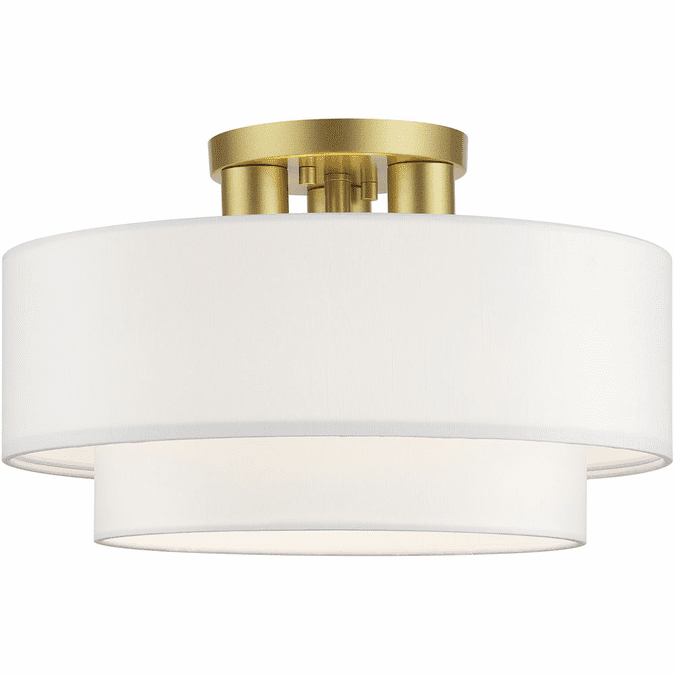 Livex 50305-33 Manorwood Modern Soft Gold Flush Mount Ceiling Light Fixture