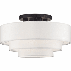 Livex 50307-07 Manorwood Contemporary Bronze Ceiling Light Fixture