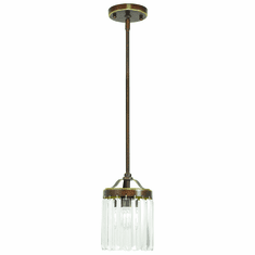 Livex 50530-64 Ashton Hand Painted Palacial Bronze Mini Hanging Lamp