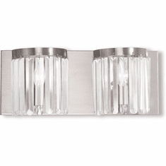 Livex 50532-91 Ashton Brushed Nickel ADA 2-Light Vanity Lighting Fixture