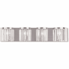 Livex 50534-91 Ashton Brushed Nickel ADA 4-Light Bathroom Wall Sconce
