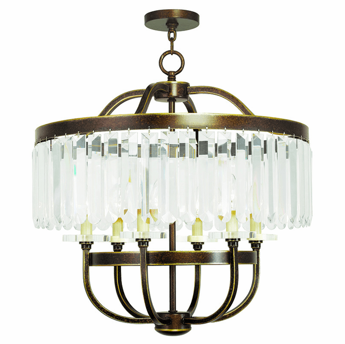 Livex 50546-64 Ashton Hand Painted Palacial Bronze Lighting Chandelier