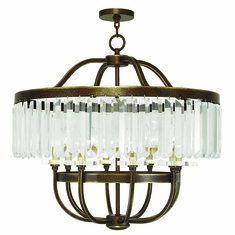 Livex 50548-64 Ashton Hand Painted Palacial Bronze Chandelier Light