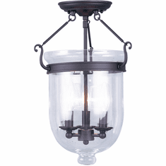 Livex 5062-07 Jefferson Bronze 12" Ceiling Light Fixture