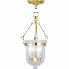 Livex 5063-02 Jefferson Polished Brass Mini Pendant Lighting