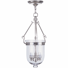 Livex 5063-35 Jefferson Polished Nickel Mini Pendant Lamp