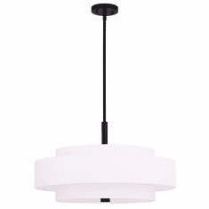 Livex 50875-07 Meridian  Bronze Drum Pendant Hanging Light
