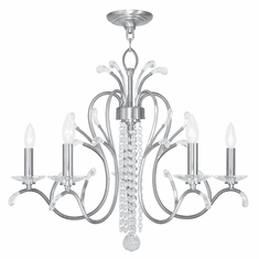 Livex 51005-91 Serafina Brushed Nickel Chandelier Light