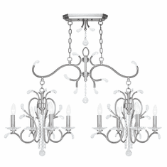 Livex 51007-91 Serafina Brushed Nickel Island Lighting