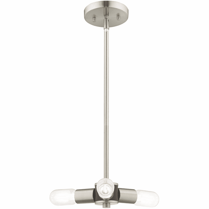Livex 51133-91 Copenhagen Contemporary Brushed Nickel Mini Chandelier Light
