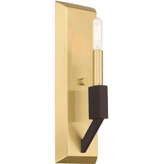 Livex 51161-12 Beckett Modern Satin Brass & Bronze Wall Lighting Sconce