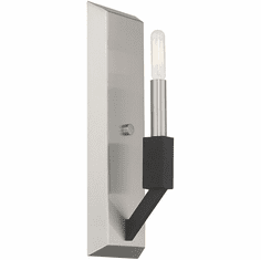 Livex 51161-91 Beckett Contemporary Brushed Nickel & Black Wall Sconce Lighting