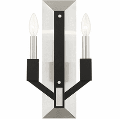 Livex 51162-91 Beckett Contemporary Brushed Nickel Lighting Wall Sconce