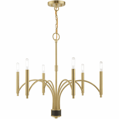 Livex 51336-12 Wisteria Contemporary Satin Brass Ceiling Chandelier