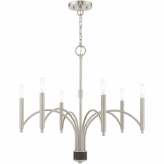 Livex 51336-91 Wisteria Contemporary Brushed Nickel Chandelier Light