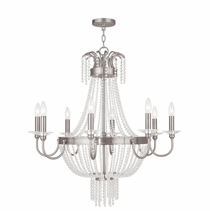 Livex 51848-91 Valentina Brushed Nickel Chandelier Light