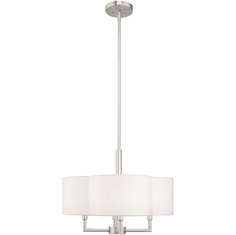 Livex 51924-91 Chelsea Brushed Nickel 18" Drum Drop Lighting