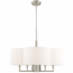 Livex 51925-91 Chelsea Brushed Nickel 24" Drum Drop Ceiling Lighting