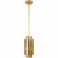 Livex 52040-08 Greenwich Modern Natural Brass Mini Ceiling Light Pendant