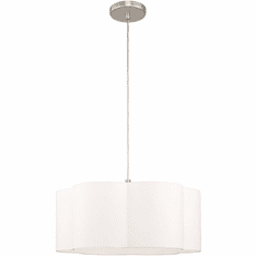 Livex 52155-91 Chelsea Brushed Nickel Drum Drop Lighting Fixture