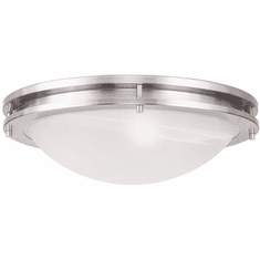 Livex 7059-91 Ariel Brushed Nickel 17" Flush Mount Lighting