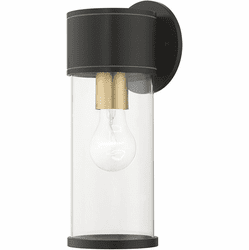 Livex 71923-07 Atlantic Modern Bronze with Antique Gold 11.75" Outdoor Lighting Wall Sconce