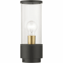 Livex 71925-07 Atlantic Contemporary Bronze with Antique Gold 4.25" Outdoor Post Lighting