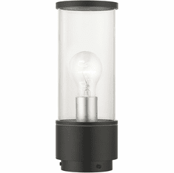 Livex 71925-14 Atlantic Modern Textured Black with Antique Silver 4.25" Exterior Post Lighting Fixture