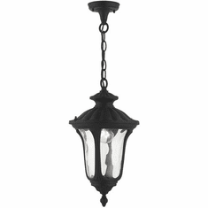 Livex 7854-14 Oxford Textured Black Outdoor 10" Pendant Lighting