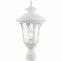 Livex 7855-13 Oxford Textured White Exterior 19" Post Light Fixture