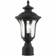 Livex 7855-14 Oxford Textured Black Outdoor 19" Post Lighting Fixture