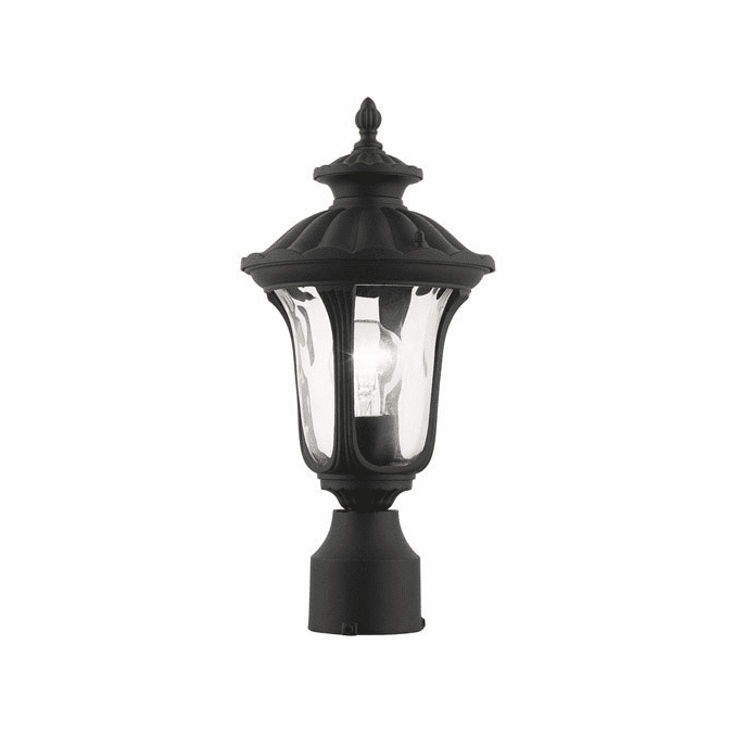 Livex 7855-14 Oxford Textured Black Outdoor 19" Post Lighting Fixture