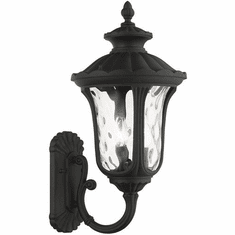 Livex 7856-14 Oxford Textured Black Outdoor 22" Wall Sconce Light