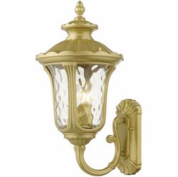 Livex 7856-33 Oxford Traditional Soft Gold Large Exterior Lamp Sconce