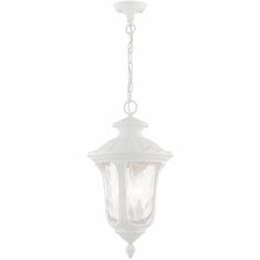 Livex 7858-13 Oxford Textured White Outdoor 11" Pendant Light