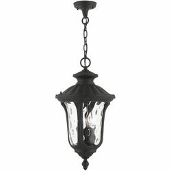 Livex 7858-14 Oxford Traditional Textured Black Exterior Hanging Light